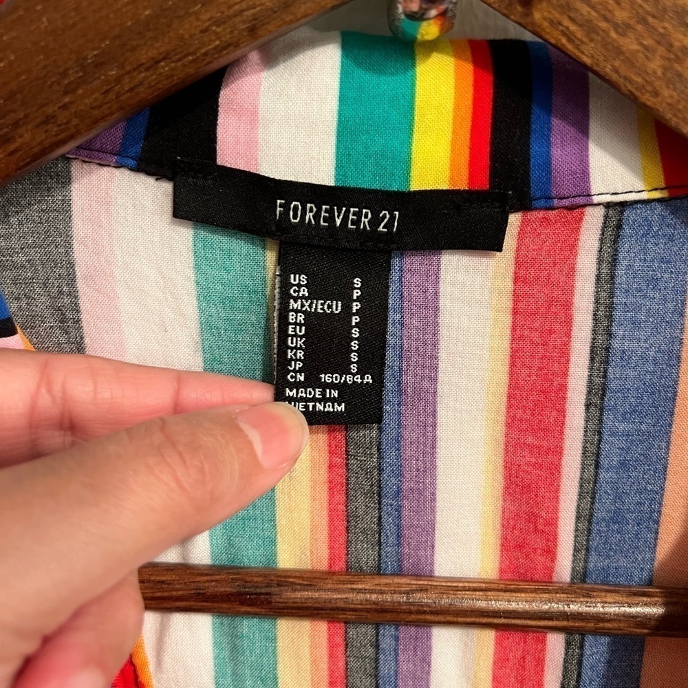 Forever 21 Multi-Colored Striped Shirt - Picture 3 of 4